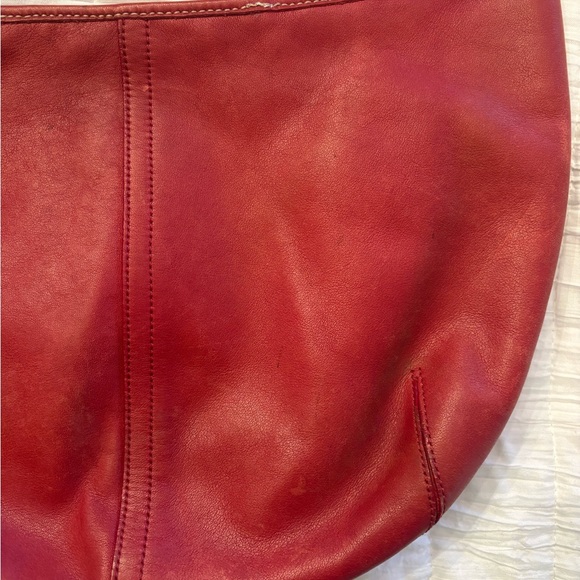Vintage Coach Deep Red Leather Ergo Hobo Bag - Picture 8 of 9